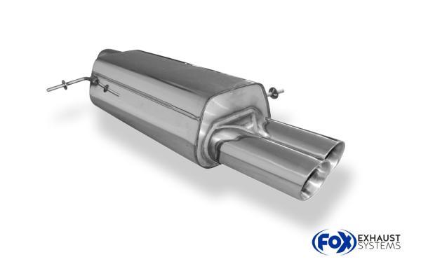Endschalldämpfer - 2x80 Typ 25 passend für: Ford Fiesta VII - JA8 (ab 2008) 1,6l 99kW